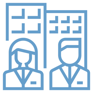 business man and woman icon